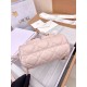 DIOR Medium Dior Caro Backpack Powder Pink Macrocannage Lambskin