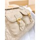 DIOR Medium Dior Caro Backpack Powder Beige Macrocannage Lambskin