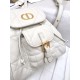 DIOR Small Dior Caro Backpack Latte Macrocannage Lambskin