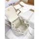 DIOR Small Dior Caro Backpack Latte Macrocannage Lambskin