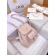 DIOR Small Dior Caro Backpack Powder Pink Macrocannage Lambskin