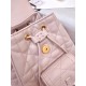 DIOR Small Dior Caro Backpack Powder Pink Macrocannage Lambskin