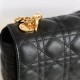 DIOR Large Dior Caro Bag Black Supple Cannage Calfskin