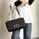 DIOR Large Dior Caro Bag Black Supple Cannage Calfskin