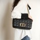 DIOR Large Dior Caro Bag Black Supple Cannage Calfskin