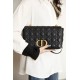 DIOR Large Dior Caro Bag Black Supple Cannage Calfskin