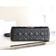 DIOR Large Dior Caro Bag Black Supple Cannage Calfskin