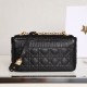 DIOR Medium Dior Caro Bag Black Cannage Supple Calfskin and Lambskin