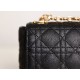 DIOR Medium Dior Caro Bag Black Cannage Supple Calfskin and Lambskin