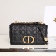 DIOR Medium Dior Caro Bag Black Cannage Supple Calfskin and Lambskin