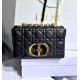 DIOR Small Dior Caro Bag Black Supple Cannage Calfskin