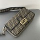 FENDI Baguette Brown FF jacquard fabric bag 