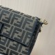 FENDI Baguette Brown FF jacquard fabric bag 