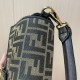 FENDI Baguette Brown FF jacquard fabric bag 