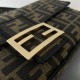 FENDI Baguette Brown FF jacquard fabric bag 