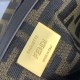 FENDI Baguette Brown FF jacquard fabric bag 