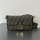 FENDI Baguette Brown FF jacquard fabric bag 