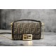 FENDI Baguette Mini Brown FF jacquard fabric bag