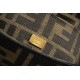 FENDI Baguette Mini Brown FF jacquard fabric bag