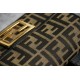 FENDI Baguette Mini Brown FF jacquard fabric bag