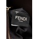 FENDI Simply Fendi Medium Brown FF jacquard fabric bag