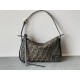 FENDI Simply Fendi Medium Brown FF jacquard fabric bag