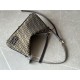 FENDI Simply Fendi Medium Brown FF jacquard fabric bag