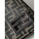 FENDI Simply Fendi Medium Brown FF jacquard fabric bag