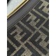 FENDI Simply Fendi Medium Brown FF jacquard fabric bag