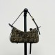 FENDI Simply Fendi Mini Brown FF jacquard fabric mini bag