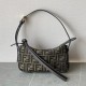 FENDI Simply Fendi Mini Brown FF jacquard fabric mini bag