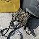 FENDI Roll Mini Brown FF jacquard mini bag