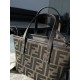 FENDI Roll Mini Brown FF jacquard mini bag