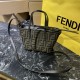 FENDI Roll Mini Brown FF jacquard mini bag