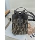 FENDI Fendi Origami Mini Brown FF jacquard fabric mini bag that can be transformed