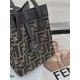 FENDI Fendi Origami Mini Brown FF jacquard fabric mini bag that can be transformed