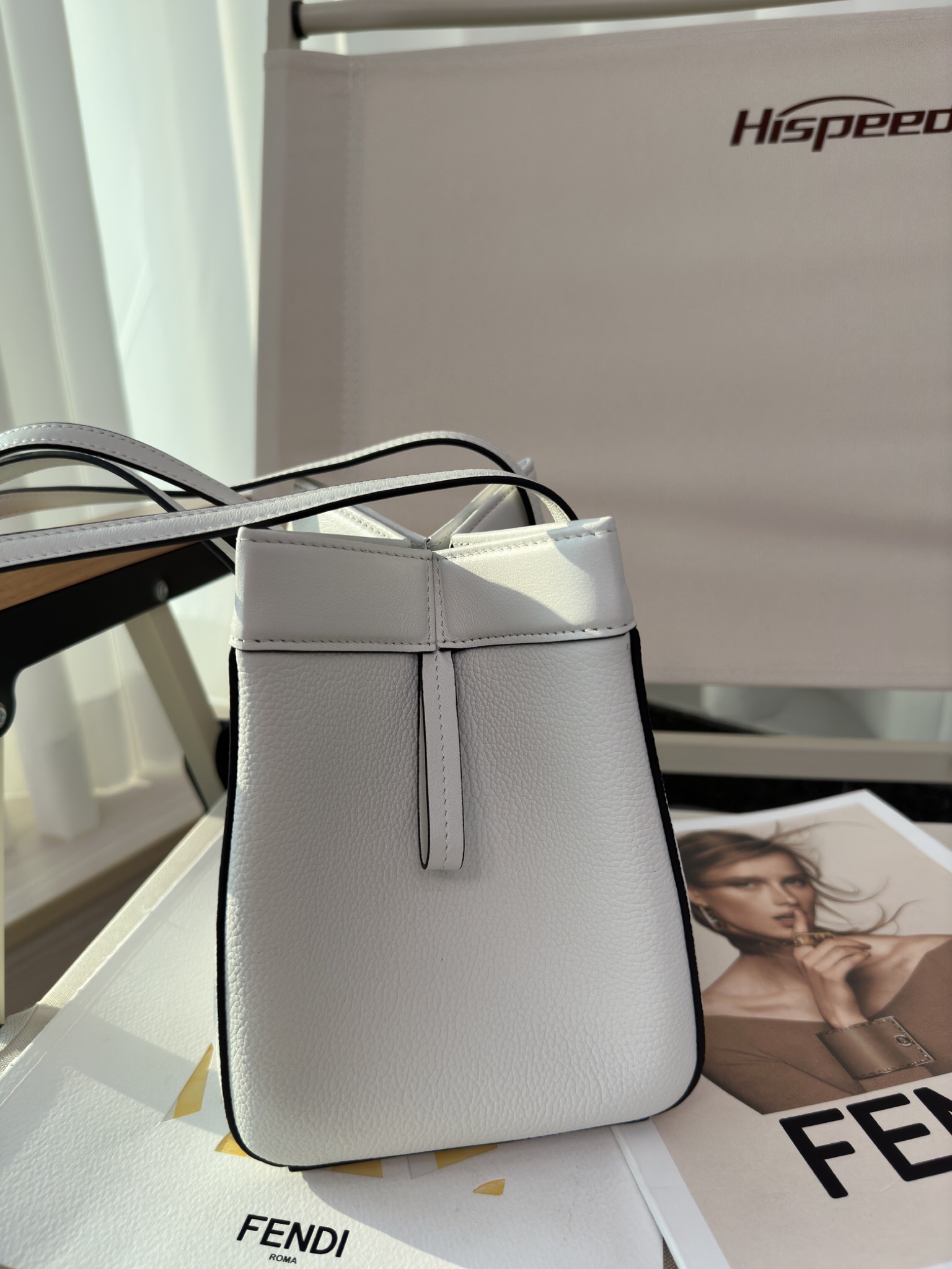 FENDI Origami Mini White leather mini bag that can be transformed