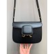 GUCCI Horsebit 1955 Small Shoulder Bag Black Leather 