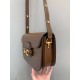 GUCCI Horsebit 1955 Small Shoulder Bag Brown Leather 