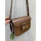 GUCCI Horsebit 1955 Small Shoulder Bag Brown Leather 