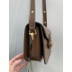 GUCCI Horsebit 1955 Small Shoulder Bag Brown Leather 