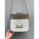 GUCCI Horsebit 1955 Small Shoulder Bag White Leather 