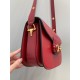 GUCCI Horsebit 1955 Small Shoulder Bag Red Leather 