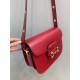 GUCCI Horsebit 1955 Small Shoulder Bag Red Leather 