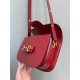 GUCCI Horsebit 1955 Small Shoulder Bag Red Leather 