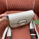 GUCCI Horsebit 1955 Mini Shoulder Bag White Leather