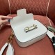 GUCCI Horsebit 1955 Mini Shoulder Bag White Leather