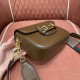 GUCCI Horsebit 1955 Mini Shoulder Bag Brown Leather