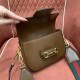 GUCCI Horsebit 1955 Mini Shoulder Bag Brown Leather