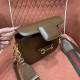 GUCCI Horsebit 1955 Mini Shoulder Bag Brown Leather